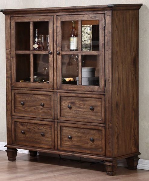 Picture of DISTRESSED OAK CHINA CABINET