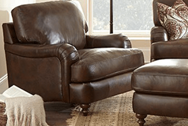 oversized club chairs with ottomans