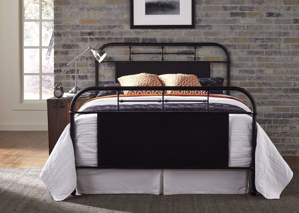 Picture of VINTAGE BLACK KING METAL BED