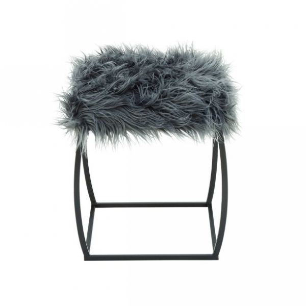 Picture of GRAY FUR STOOL