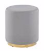 Picture of GRAY VELVETEEN STOOL