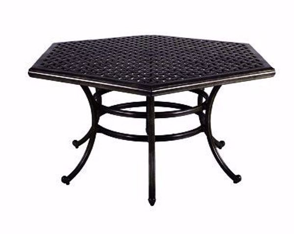 Picture of CASTLE ROCK 54" HEX DINING TABLE BRONZE