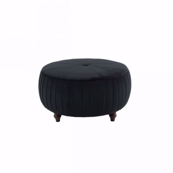 Picture of BLACK VELVET OTTOMAN