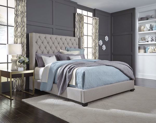 Picture of WESTERLY KING UPHOLSTERED BED GRAY