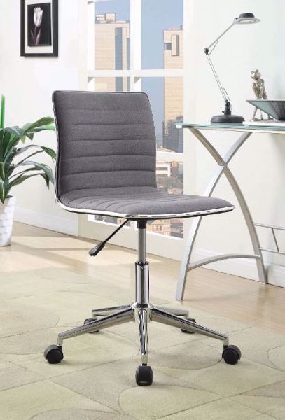 GRAY & CHROME OFFICE CHAIR