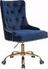 Picture of MODERN BLUE VELVET OFFICE CHAIR