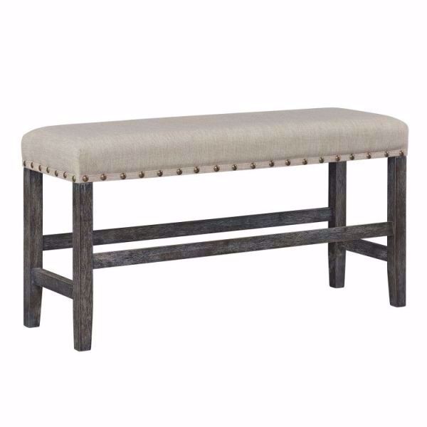 AUBURN CHARCOAL COUNTER HEIGHT BENCH