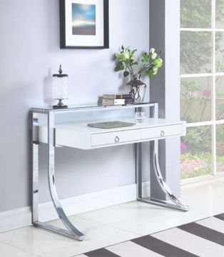 Picture of GLOSSY WHITE WRITING DESK