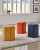 Picture of HEXAGONAL ACCENT STOOL BLUE