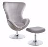 Picture of CURVED ARM ACCENT CHAIR WITH OTTOMAN