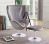 Picture of CURVED ARM ACCENT CHAIR WITH OTTOMAN