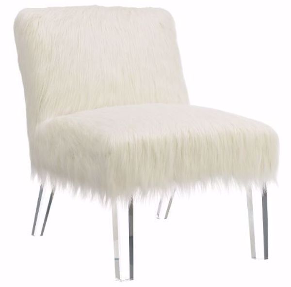 Picture of FUR & ACRYLIC ACCENT CHAIR