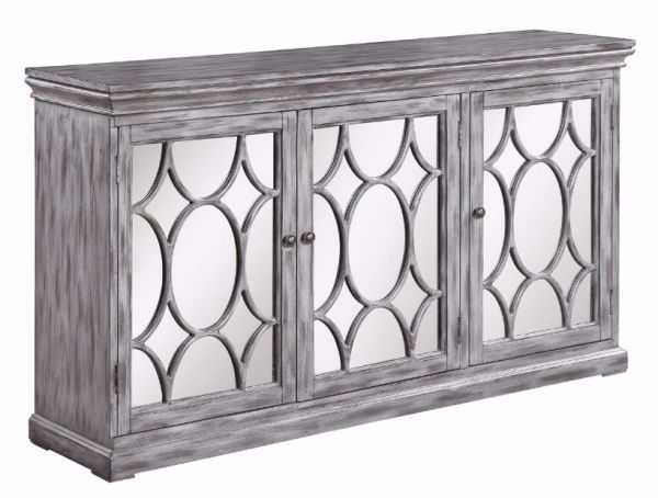 Picture of 3-DOOR LATTICE ACCENT CABINET