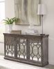 Picture of 3-DOOR LATTICE ACCENT CABINET