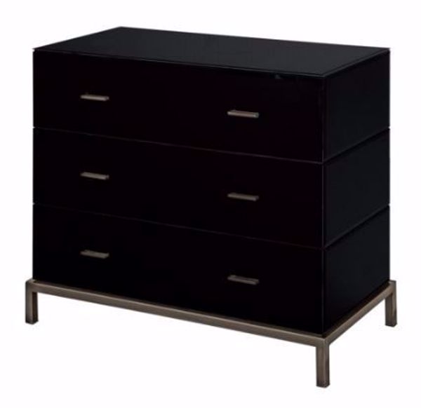 Picture of MERCURY 3-DRAWER CHEST BLACK