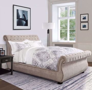 Picture of CLAIRE KING TUFTED SLEIGH BED