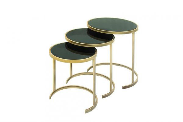 Picture of METAL & GLASS NESTING TABLES