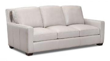 Picture of PEBBLE BONE LEATHER SOFA