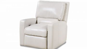 Picture of PEBBLE BONE LEATHER RECLINER