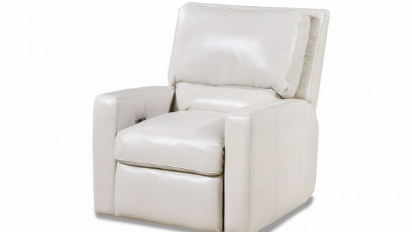 Picture of PEBBLE BONE LEATHER RECLINER