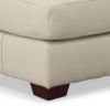 Picture of PEBBLE BONE LEATHER OTTOMAN