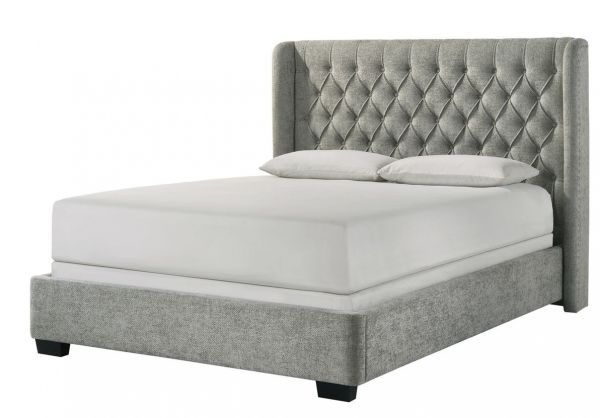 Picture of DAPHNE LIGHT GREY QUEEN UPHOLSTERED BED