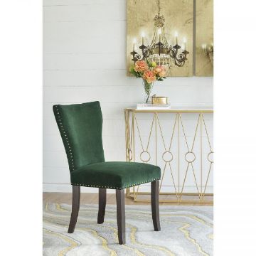 Picture of GREEN VELVET DINING CHAIR