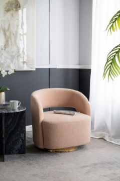 Picture of ORANGE CREAM SWIVEL BACK CHAIR