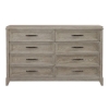 Picture of BELMAR TAUPE EIGHT DRAWER DRESSER