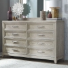 Picture of BELMAR TAUPE EIGHT DRAWER DRESSER