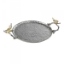 Picture of ALVADA DECORATIVE METAL TRAY W/ GOLD PERCHED BIRDS