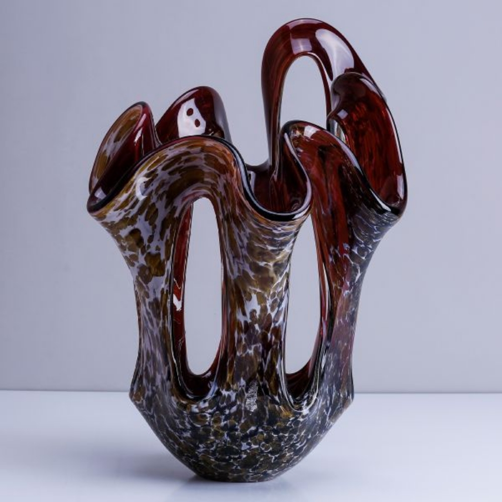 Picture of LARGE MARBLED ABSTRACT GLASS SCULPTURE