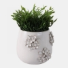 Picture of IVORY FLOWER APPLIQUE PLANTER VASE