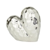 Picture of PORCELAIN SILVER HEART SCULPTURE