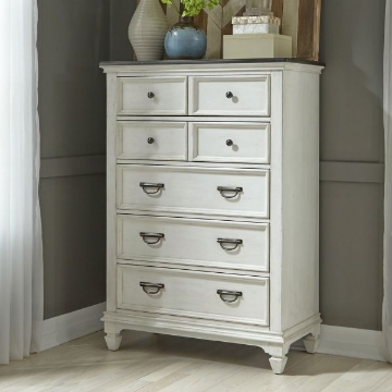 Picture of ALLYSON PARK WHITE FIVE DRAWER CHEST