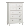 Picture of ALLYSON PARK WHITE FIVE DRAWER CHEST