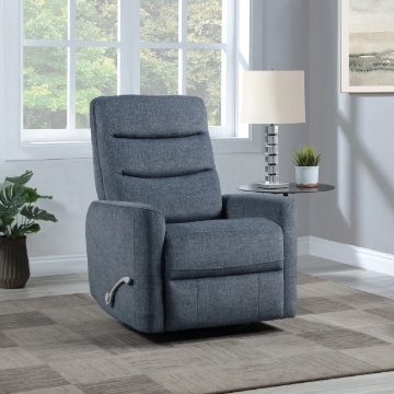 Picture of TAKAMI BLUE SWIVEL RECLINER