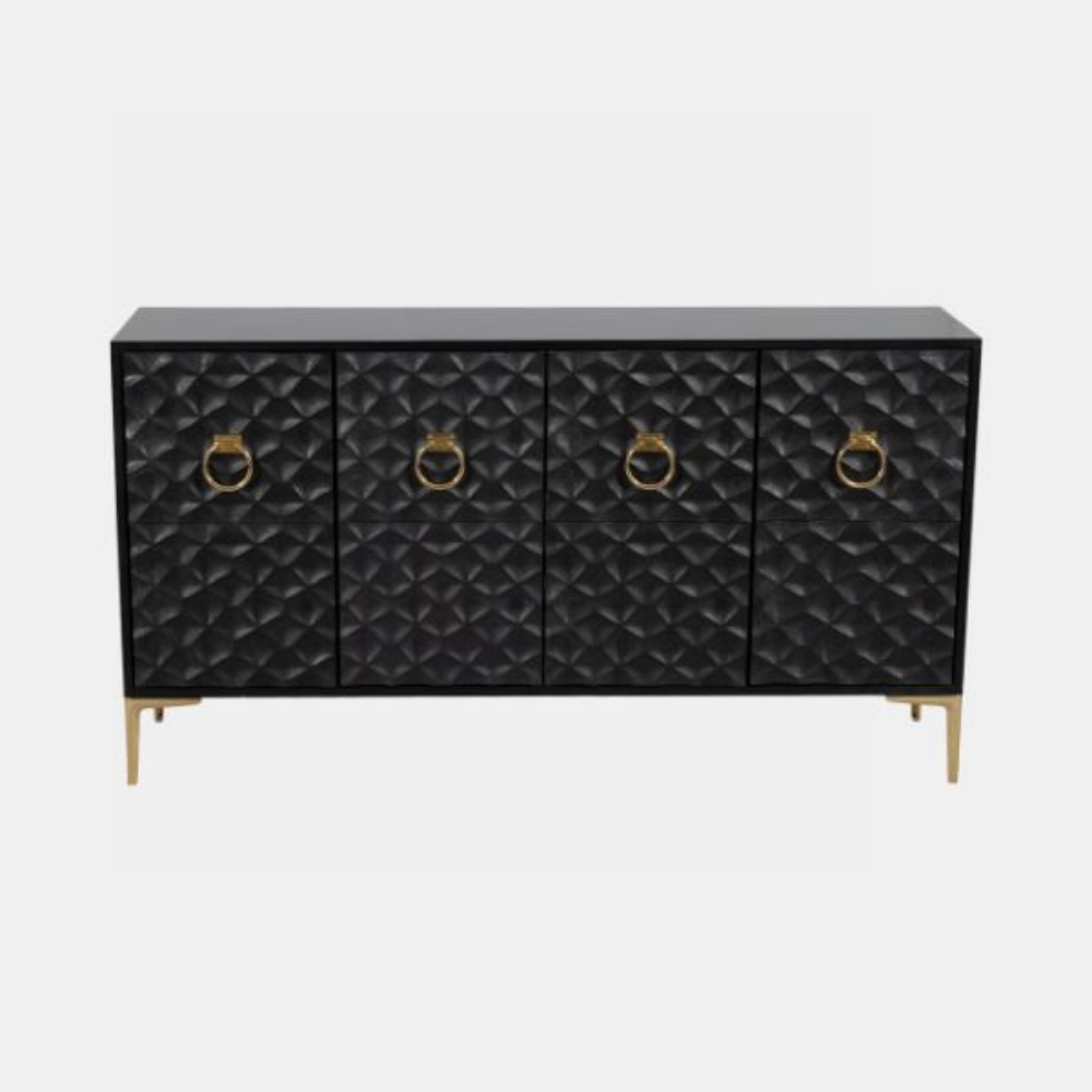Picture of RYECLIFF BLACK & GOLD FOUR DOOR CONSOLE