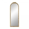 Picture of ARCHED FLORAL ACCENT WOODEN FLOOR MIRROR