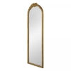 Picture of ARCHED FLORAL ACCENT WOODEN FLOOR MIRROR