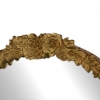 Picture of ARCHED FLORAL ACCENT WOODEN FLOOR MIRROR