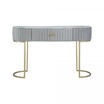 Picture of GRAY UPHOLSTERED CONSOLE TABLE
