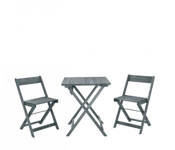 Picture of NANTUCKET GRAY 3 PIECE FOLDING CHAIR & TABLE