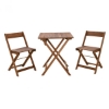 Picture of NANTUCKET BROWN 3 PIECE FOLDING CHAIR & TABLE