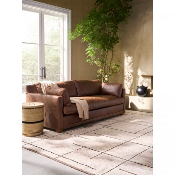 Picture of SYLVIE BROWN LEATHER SOFA