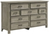 Picture of SULLIVAN GRAY NINE DRAWER DRESSER