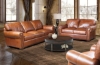 Picture of SADDLE GLOVE TAN LEATH LOVESEAT