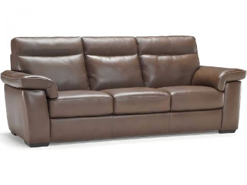 Picture of BRIVIDO DARK BROWN LEATHER SOFA