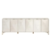Picture of TEAGAN WHITE AND GOLD SIX DOOR SIDEBOARD