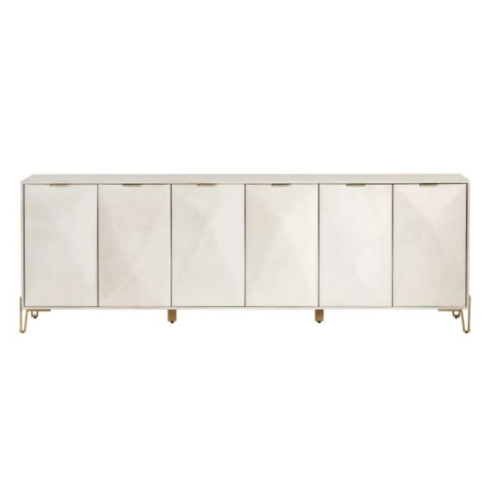 Picture of TEAGAN WHITE AND GOLD SIX DOOR SIDEBOARD